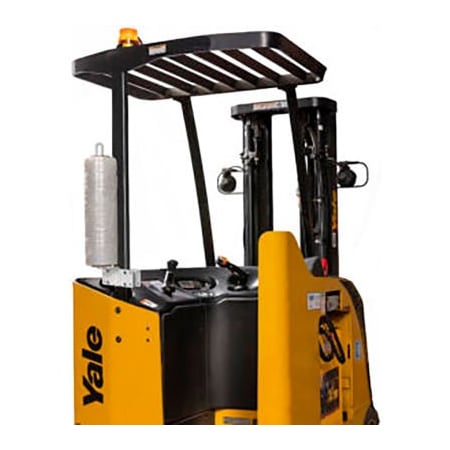 Horizon Mfg Enterprises Rack'Em Racks Fork Lift Stretch Wrap Rack for 18in Rolls, Vertical Mount, White 5914